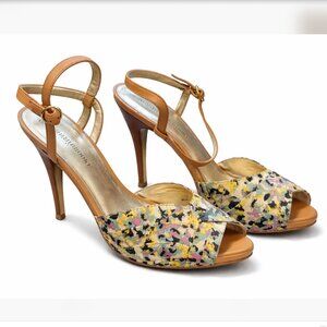 Audrey Brooke Floral Print Platform Heels – Size 10